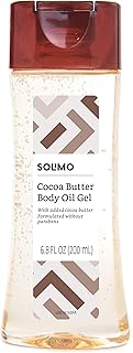 Sponsored Ad - Amazon Brand - Solimo Body Oil Gel with Cocoa Butter, Paraben Free, 6.8 Fluid Ounce