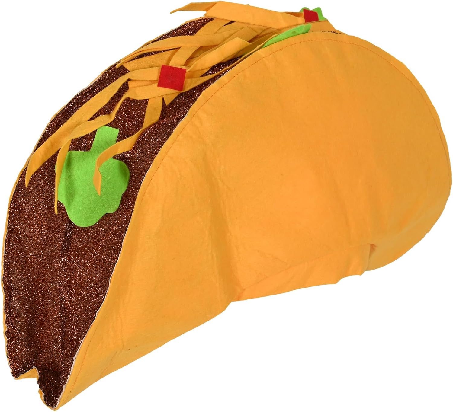 Beistle Taco Hat – Felt Taco Costume Headwear with Toppings, Funny Food Novelty Accessory for Mexican-Themed Food Events, Cinco de Mayo Fiesta Celebrations & Photo Booth Props, One Size Fits Most