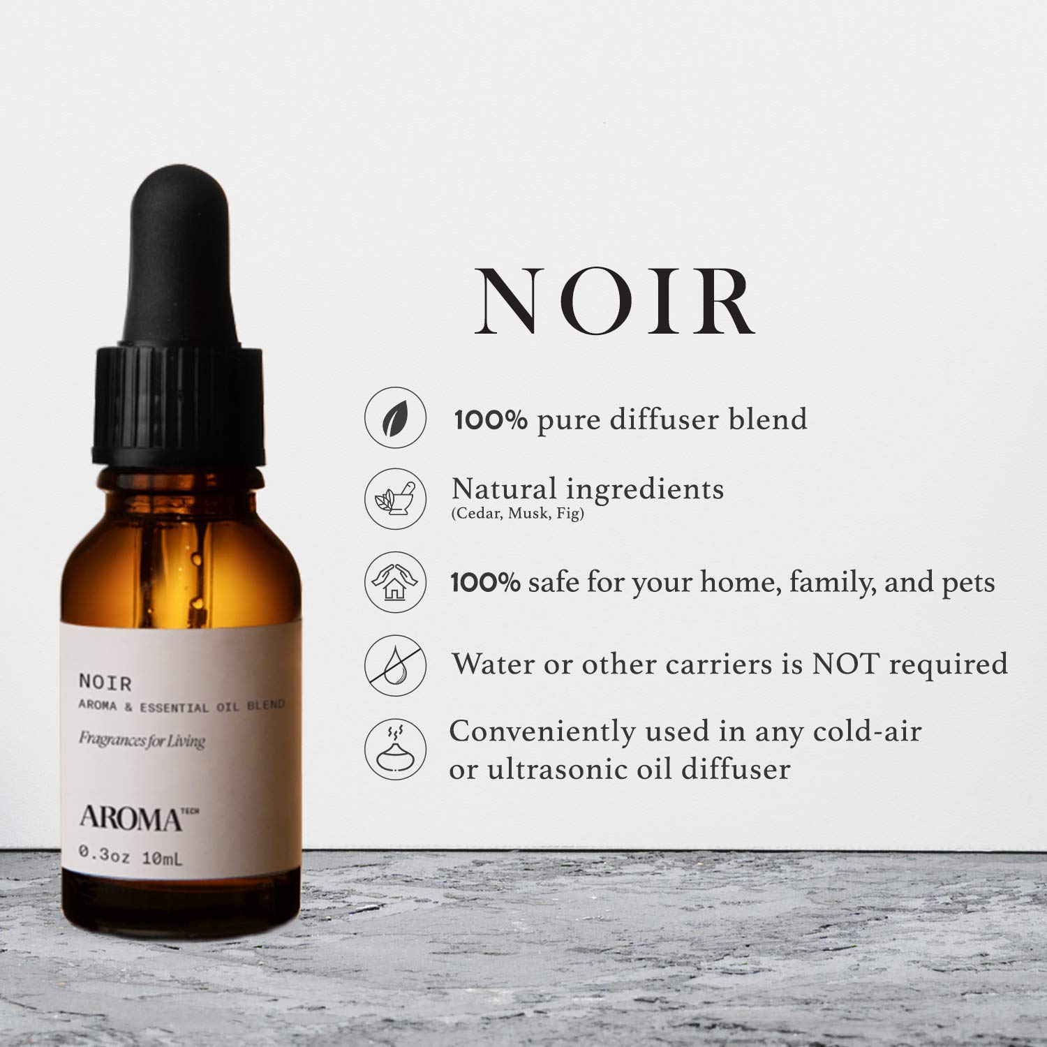 Amazon.com: AromaTech Noir for Aroma Oil Scent Diffusers - 10 Milliliter :  Everything Else