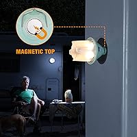 Vista 5 de EverBrite Linterna de campamento de 450 lúmenes, linterna de campamento recargable USB C con parte superior magnética y gancho para colgar, 5 modos