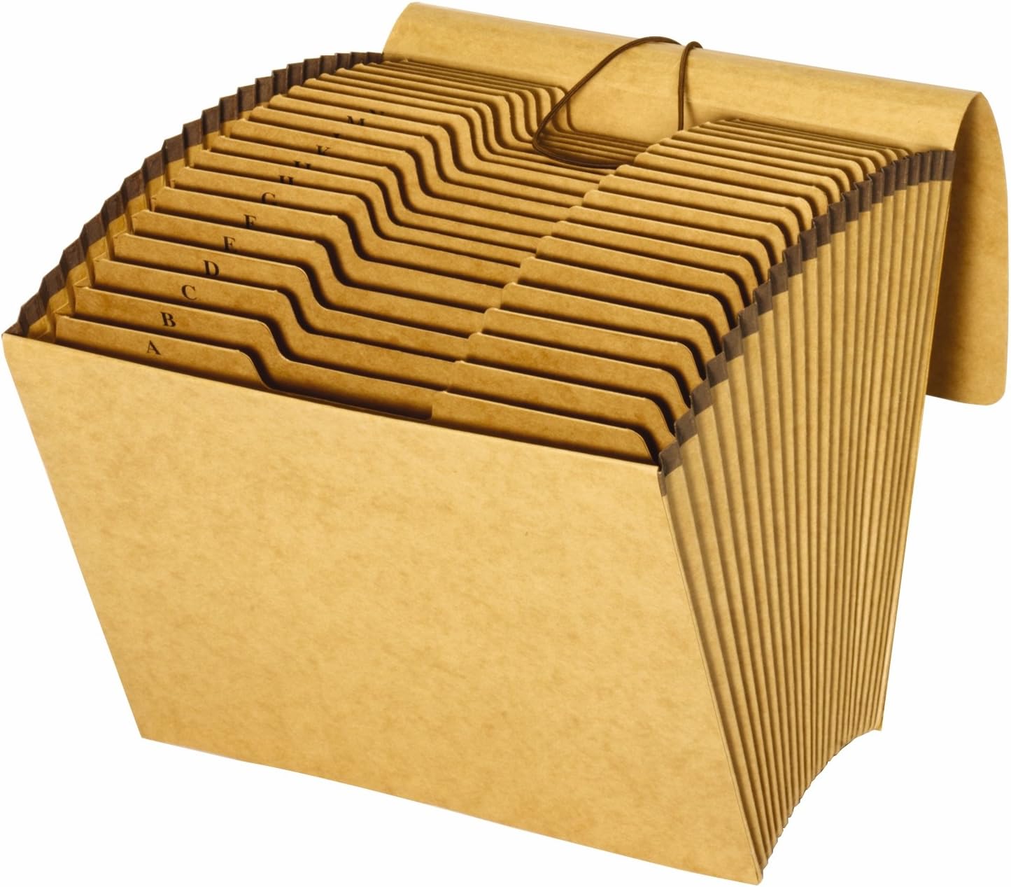 Globe-Weis Kraft Expanding File with Flap, 21 Pockets, A-Z Index, Letter Size, (1817A)