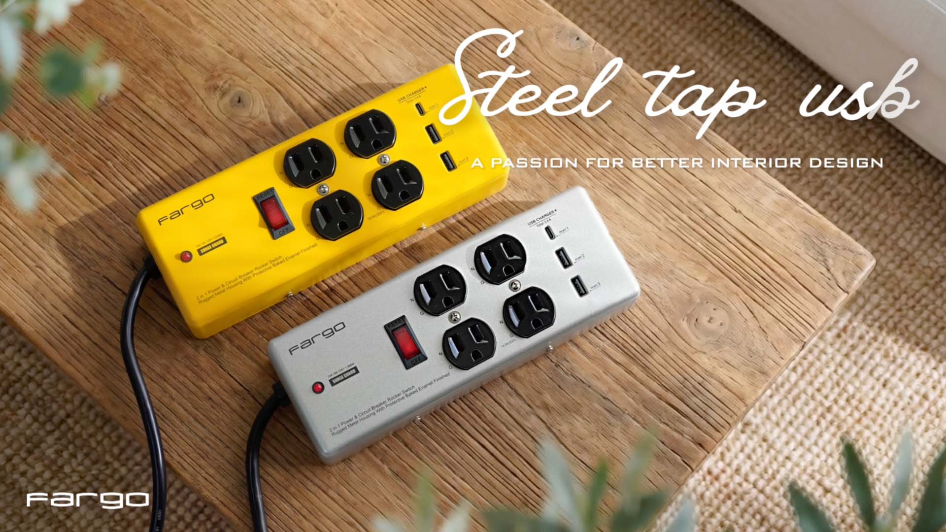 Amazon.co.jp: Fargo ファーゴ STEEL TAP 電源タップ スチール製 3ピン