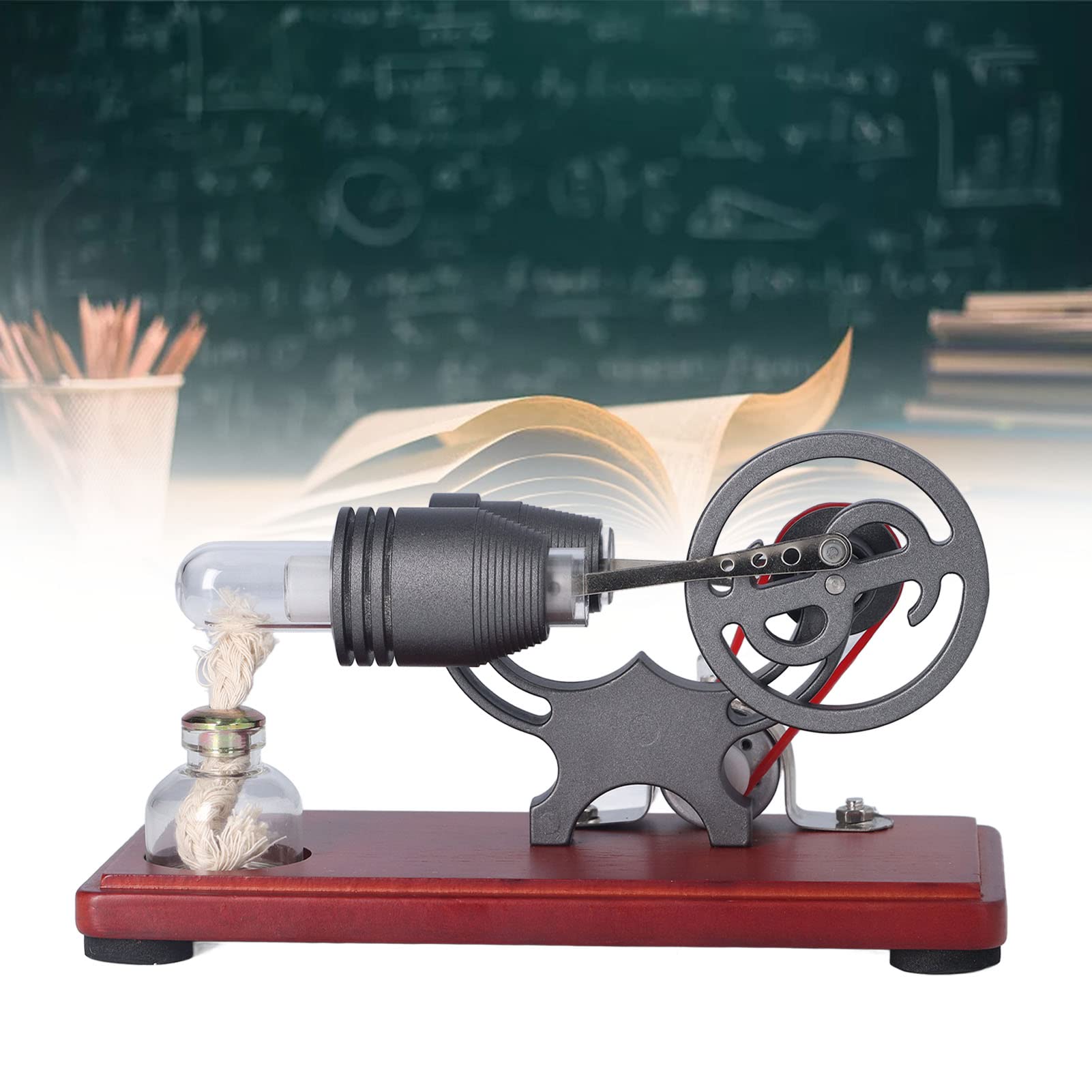 Qcwwy Modelo de Adorno de Generador de Motor Moderno, Gris, Base Antideslizante, Salida de 3 a 5 V, Modelo Físico, para Enseñanza de Física en el Aula, Demostraciones de Ciencias