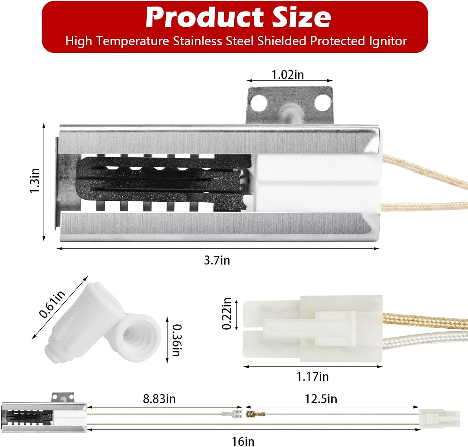 Earthtec Compatible Range Oven Igniter for Kenmore 790.60712900 Kenmore 790.70112701 Kenmore 790.70113705 Kenmore 790.70119704 Kenmore 790.70281405 Ovens