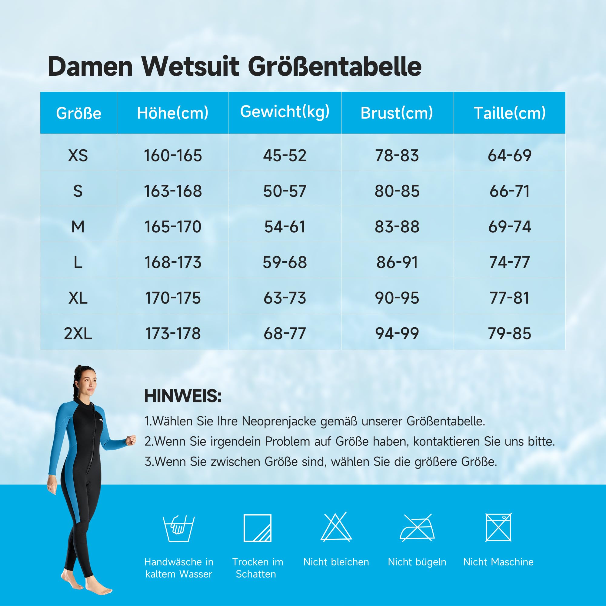Neoprenanzug 3mm Vollständiger Neoprenanzug Herren Damen Nassanzüge Ganzkörper Neopren Tauchanzüge Sretch Langarm warm halten Vorderer Reißverschluss Erwachsene für Tauchen Schnorcheln Surfen