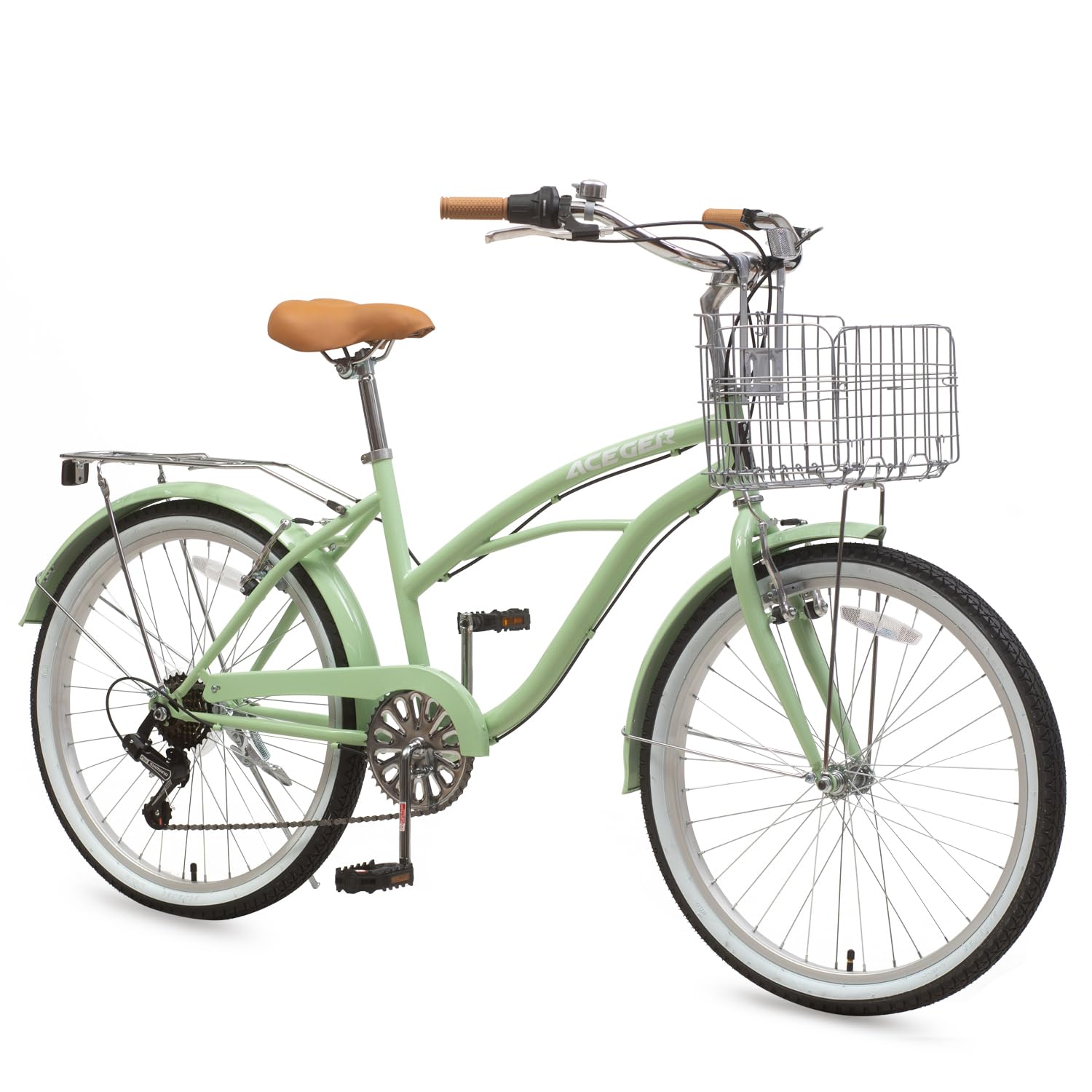 Princess Style Bicycle with Rack & Daisy Prints