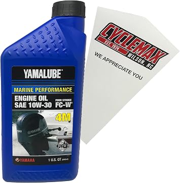 Cyclemax 1PK of Yamalube 4M 10W-30 Four Stroke Oil for Yamaha LUB-10W30-FC-12