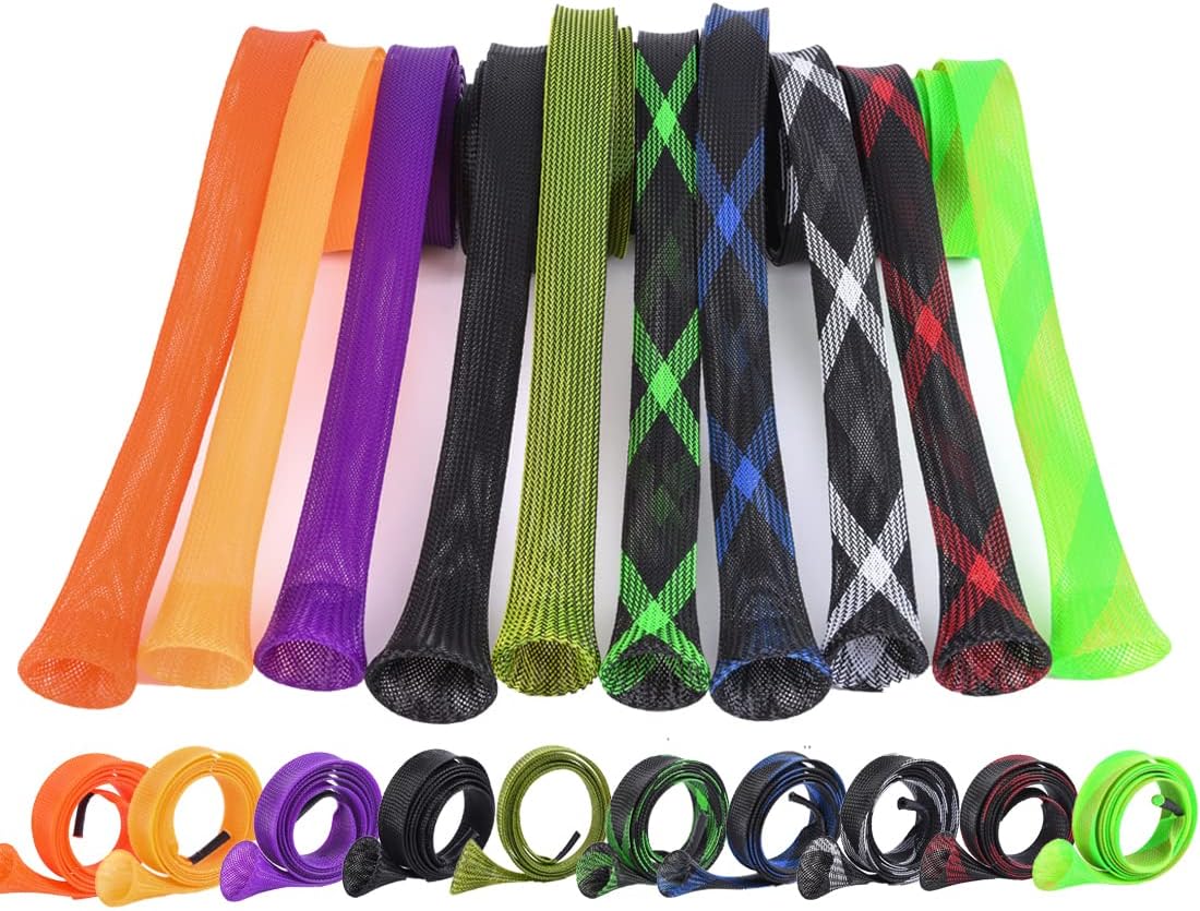 Fishing Rod Sleeve Braided Mesh Rod Protector Fishing Rod Sock Cover Pole Glove Tools 10 Pcs
