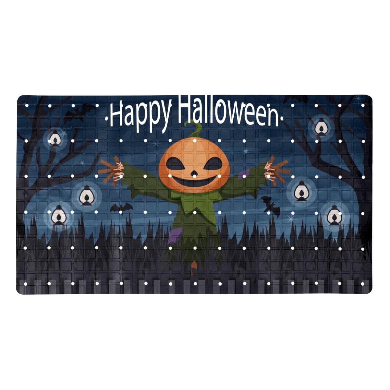 Tapis de douche doux citrouille pour une salle de bain d'Halloween amusante