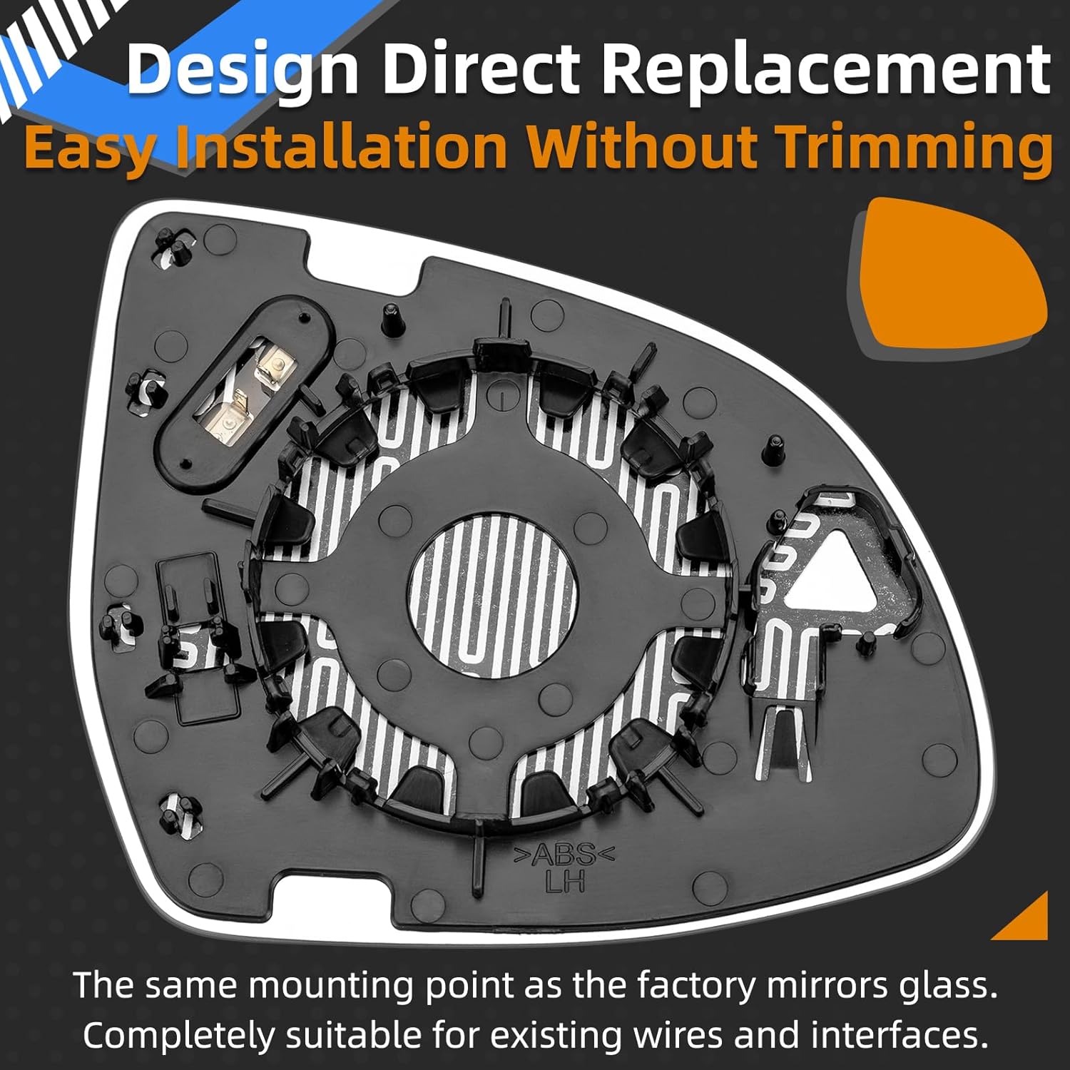 Driver Side Mirror Replacement for BMW X3 F25 G01 G08/X4 F26 G02 2015-2024, X5 F15 G05 2014-2024, X6 F16 G06 2015-2024 - Left Side Mirror Glass, Rear View Mirrors Glass with Power Heated