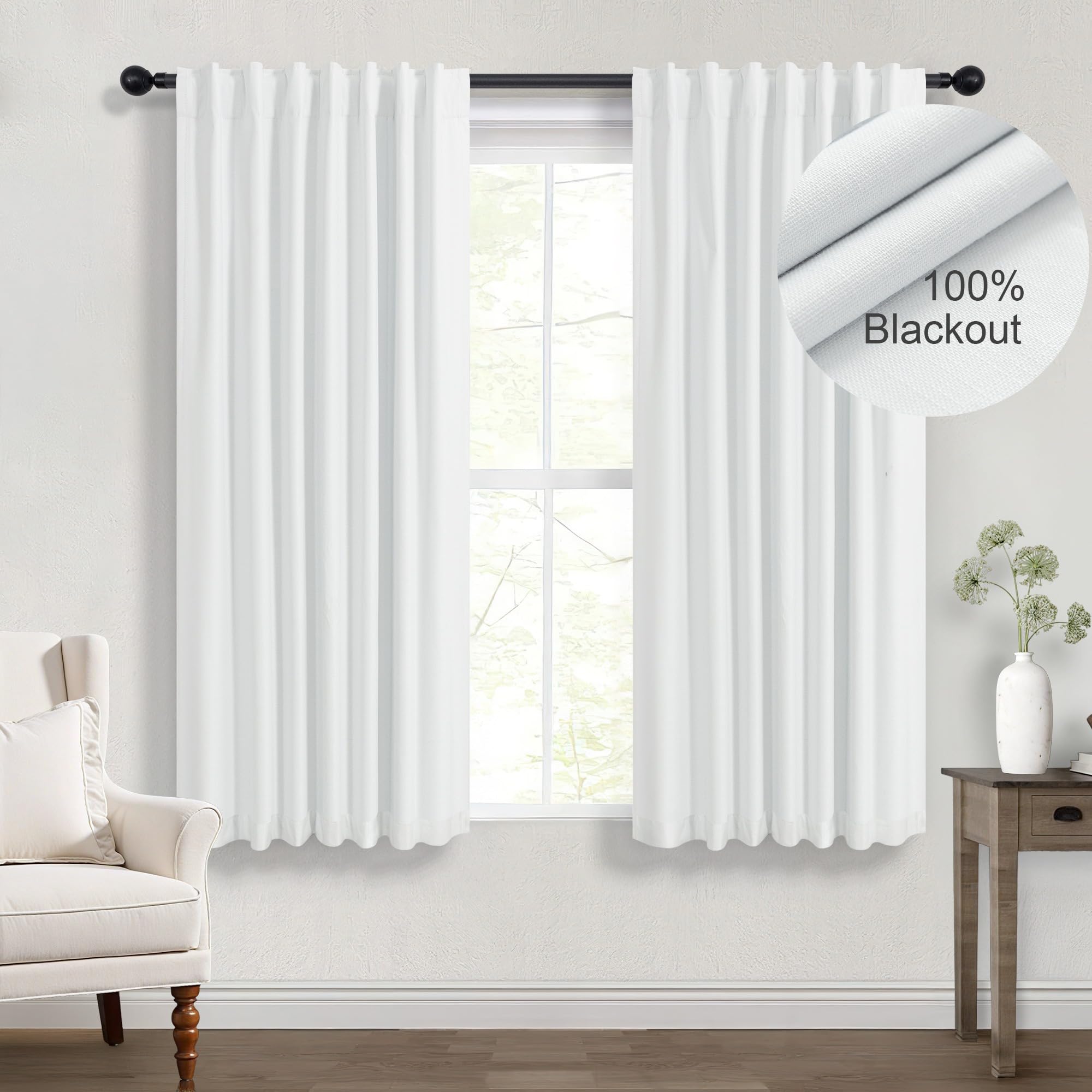 DANCURTON Linen Blackout Curtains