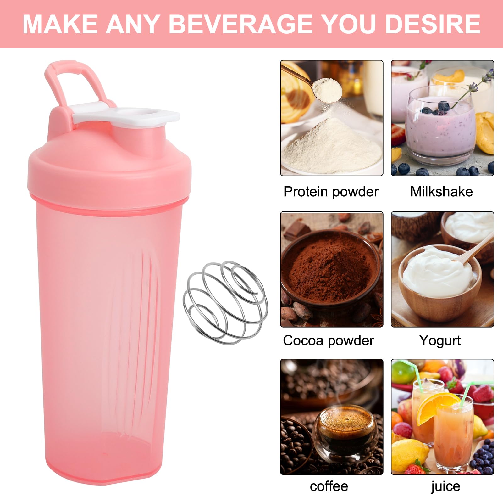2 shaker białkowy 600 ml, kubek do shake z kulką, wyświetlacz ML, szczelny, shaker proteinowy, na siłownię, do shakera białkowego, shakera białkowego, shakera, shakera, shakera, shakera, kubek do