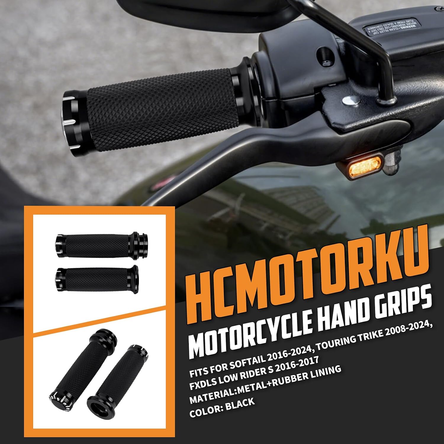 Electronic Throttle 1" Handlebar Grips for 25mm Handle Bars Universal Fit for Harley Softail Deluxe Breakout Low Rider Street Glide Road King Electra Glide Trike 2008-2025