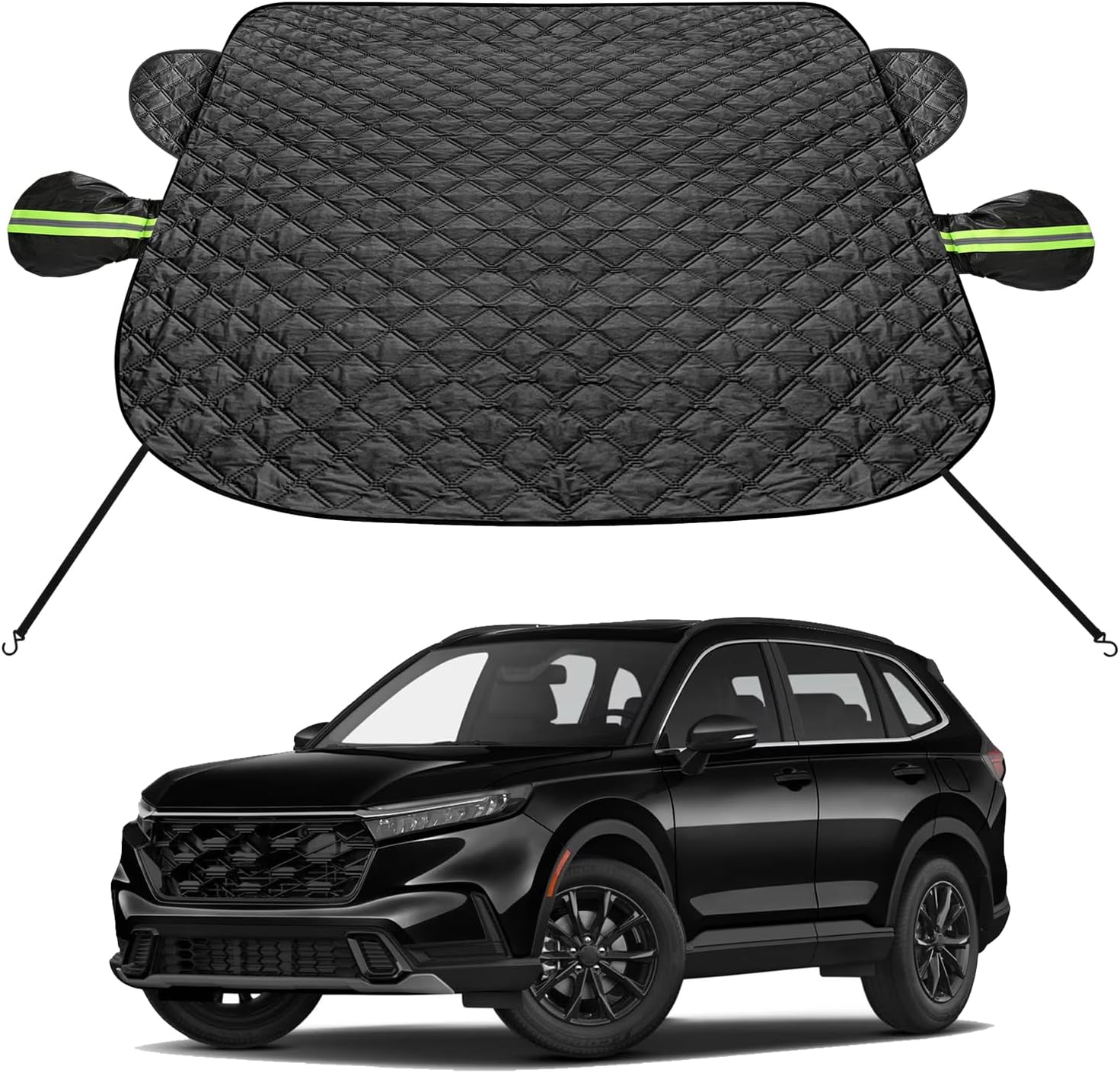 Car Windshield Cover for Ice and Snow Compatible with Toyota 4runner Tacoma Mazda CX30 CX5 CX50 Hyundai Tucson Kia Sportage Pickup Trucks Anti-Snow Cover Frost Shield with Side Mirror Covers