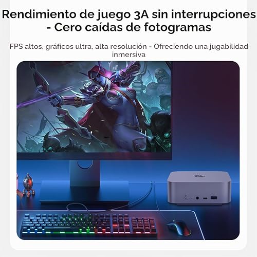 Beelink SER9 Max Mini PC, AMD Ryzen R7 260 (8C/16T jusqu'à 5.1 GHz), 32 Go de RAM DDR5, 1 to SSD, Mini-Ordinateur 4K à 240 Hz, Triple écran HDMI/DP/USB 4, BT5.2, Wi-FI 6, LAN 10 Gbps - 6