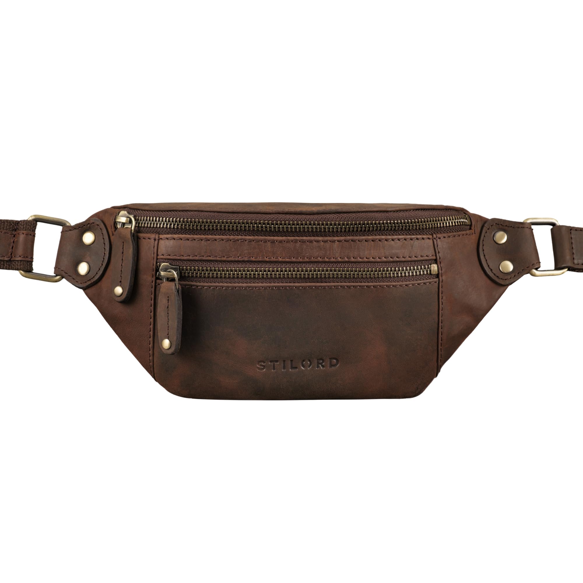 STILORD Orson Bauchtasche aus echtem Leder Gürteltasche Hüfttasche Echtleder für Damen und Herren - Verstellbarer Gurt - diebstahlsicher und wasserabweisend Farbe:Zamora - braun