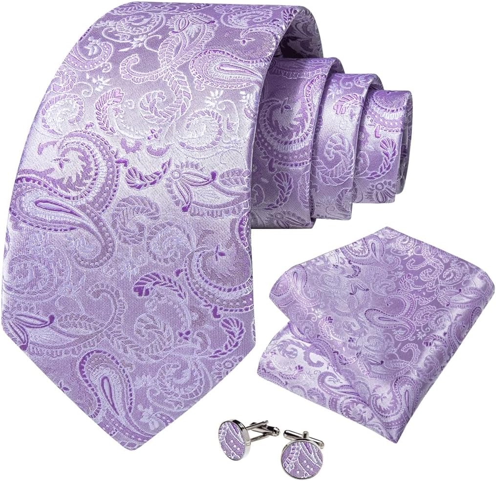Silk Men Neckties Men's Tie Set Business Wedding Accessories Necktie Pocket Square Cufflinks Groomsman Gift