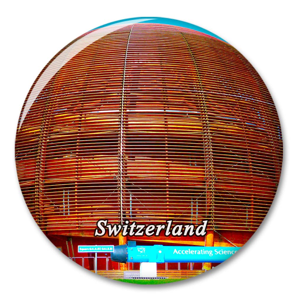 Cobrew 4Cm-Bxt5607 Switzerland Cern Fridge Refrigerator Magnet Decorative Magnet Sticker Travel Souvenir Collection Tourist City Gift Whiteboard Kitchen