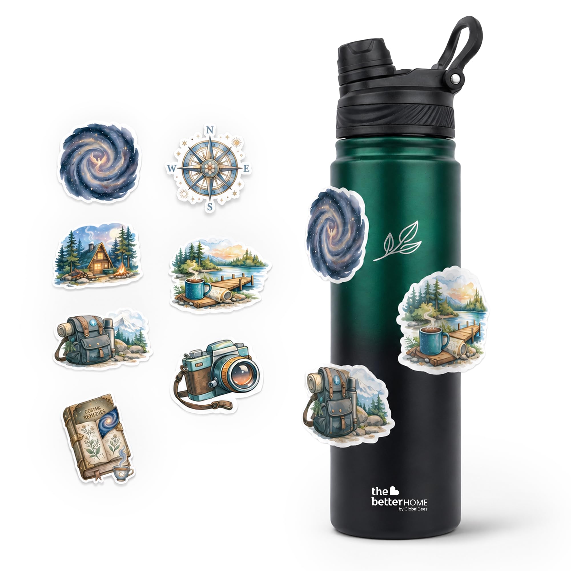 Insulated Water Bottle - Hot & Cold 24hr, Leak-Proof -11