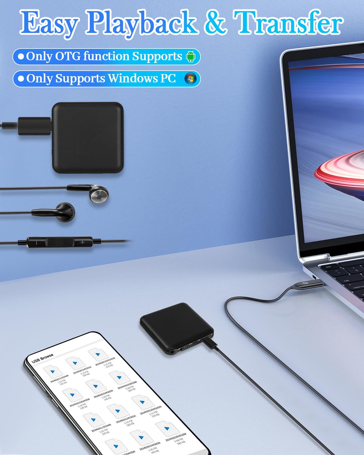 Magnetischer Mini Diktiergerät, 64 GB Aufnahmegerät mit Spracherkennung 160 Stunden Aufnahme, 1536kpbs Voice Recorder mit Rauschunterdrückung für Vorträge, Meetings, Interviews, Klasse (64GB)