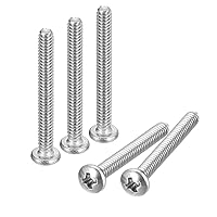 Vista 21 de uxcell Tornillos de máquina de cabeza redonda #10-32x1/2, tornillo de acero inoxidable 304 18-8, accionamiento Phillips, totalmente roscado, acabado