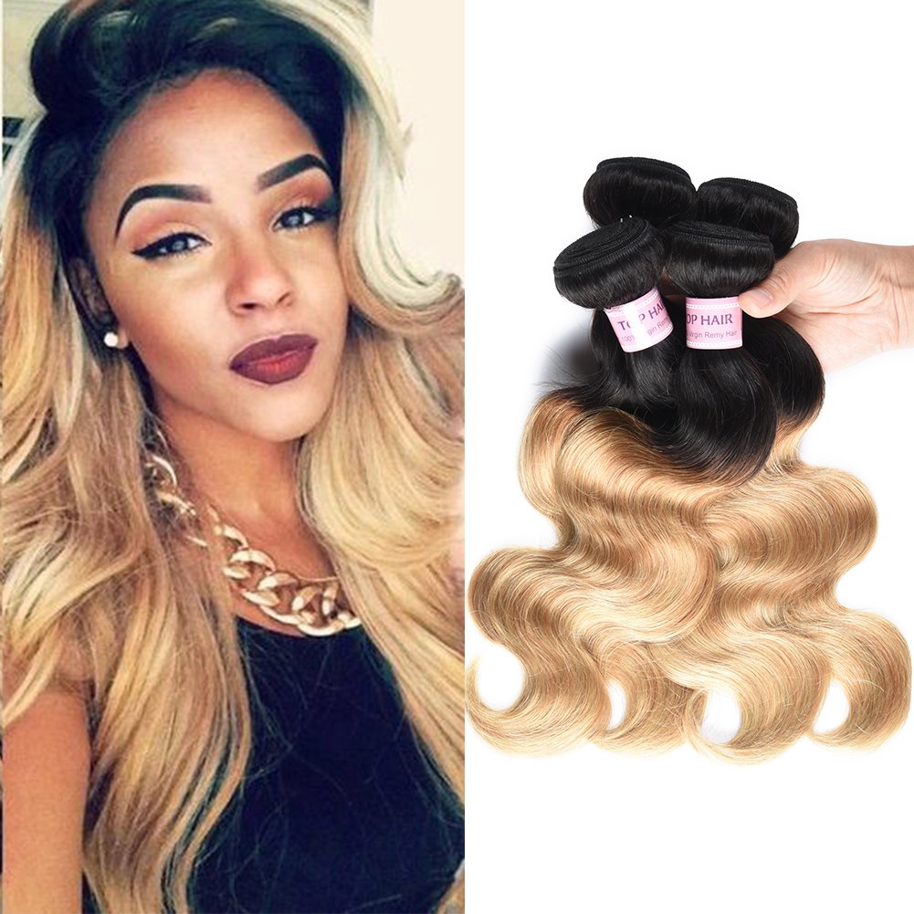 2 Tone Ombre Hair Brazilian Virgin Hair Body Wave 3 Bundles