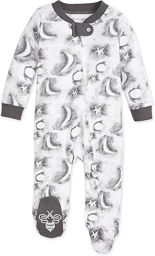 Burt's Bees Baby baby-boys Sleep and Play Pjs, 100% Organic Cotton One-piece Zip Front Romper Jumpsuit Pajamas