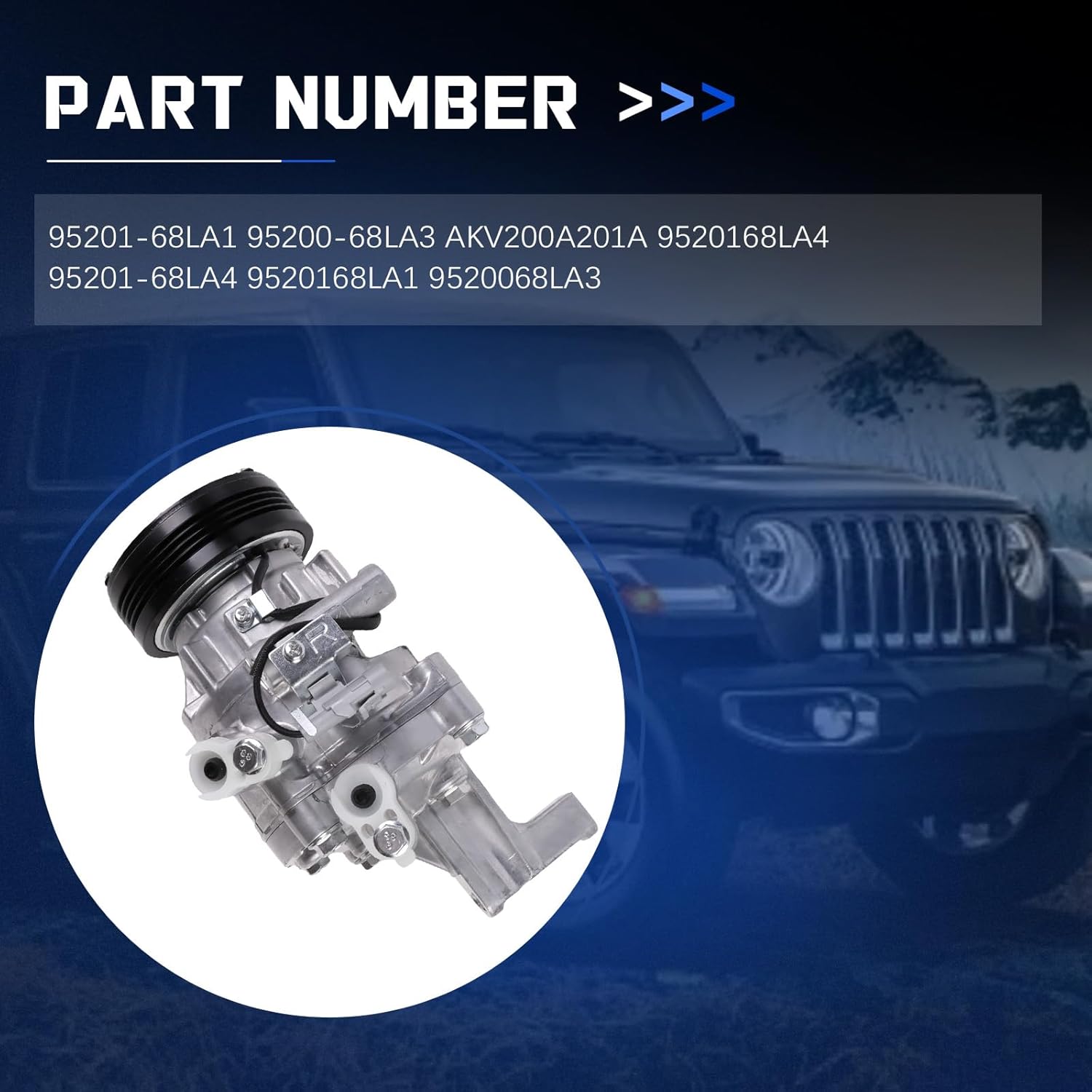 AC Compressor 95201-68LA1 95200-68LA3 AKV200A201A 9520168LA4 95201-68LA4 9520168LA1 9520068LA3 for Mitsubishi QS70 Suzuki Swift 2010 2011 2012