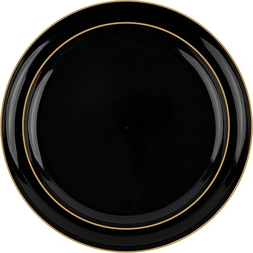 Miniatura 4 de PLASTICPRO El juego de 40 platos combinados incluye platos de 20 a 6.3 pulgadas y platos de 20 a 8.6 pulgadas, plástico verde esmeralda con diseño