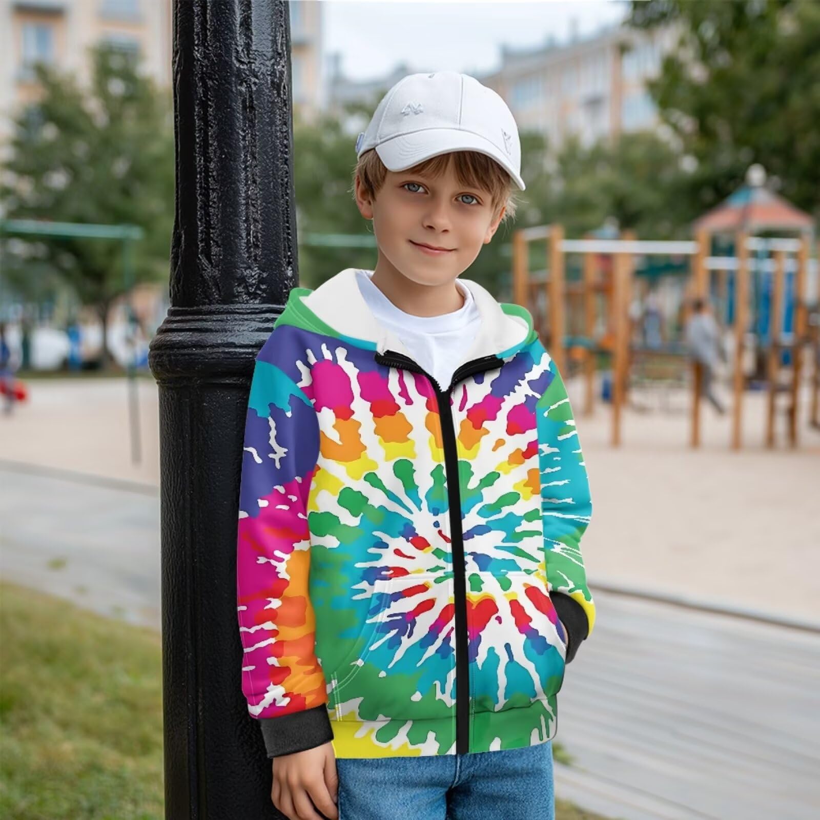 chaqlin Sudaderas con capucha de manga larga para niñas, suéter con capucha para niños S-XL
