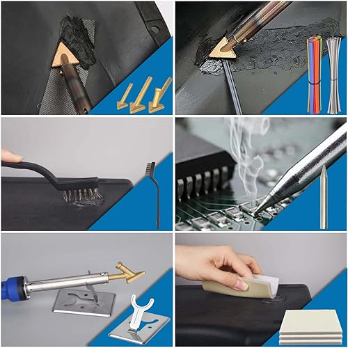 Miniatura 6 de Kit de Soldador de Plástico de 130W Deluxe, Kit de Soldador de Hierro de Soldadura de Plástico 3-en-1, Herramienta Profesional de Reparación de