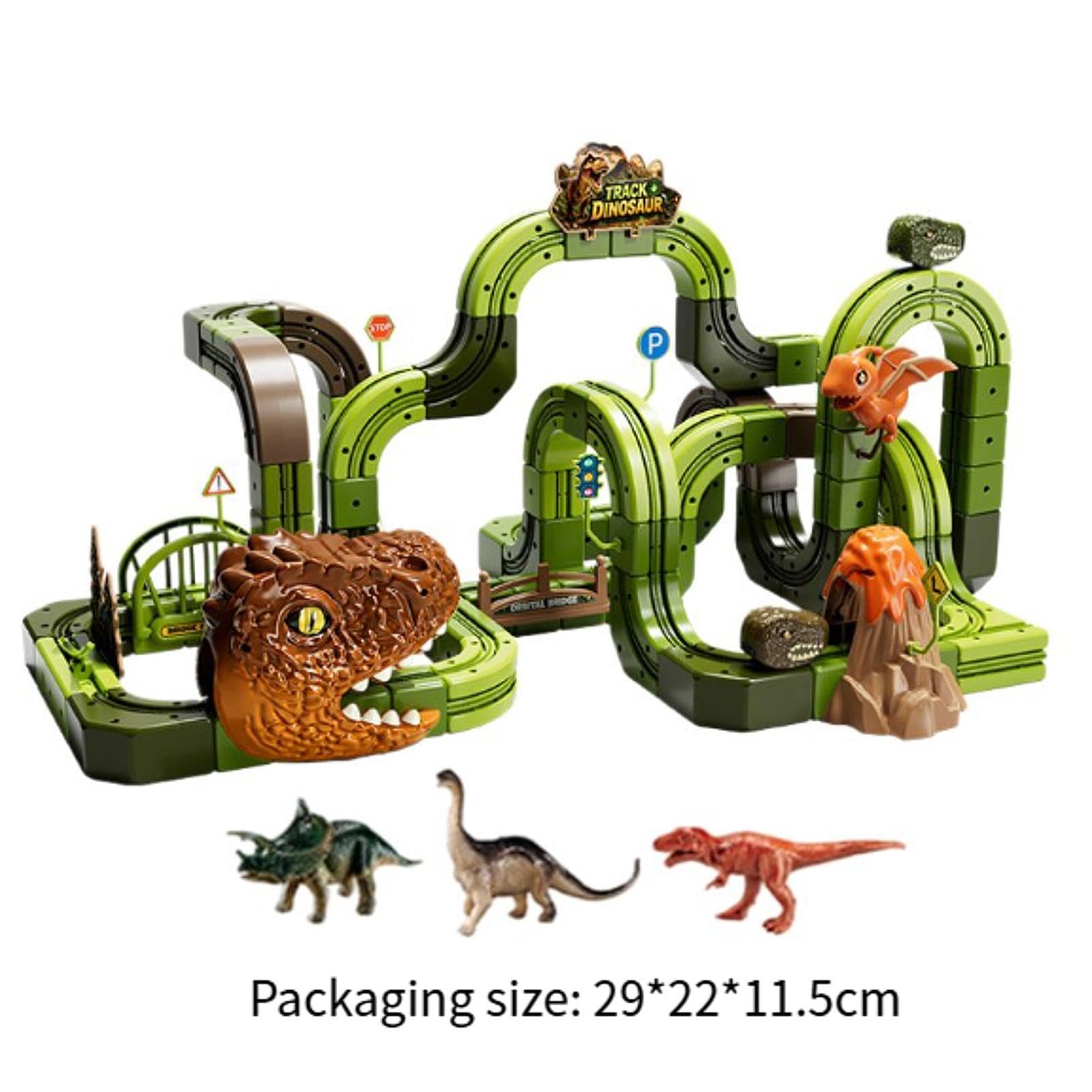 Set di Costruzioni di Dinosauri, Modellino di Dinosauro, Gioco Fai-da-Te, Morbido, Resistente, Pratico, Educativo per La Prima Infanzia per Bambine, Grande