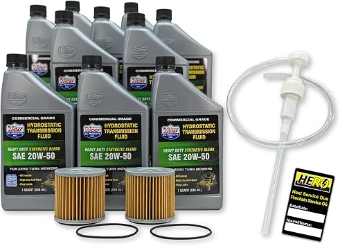 HERO Hydrostatic Transmission Maintenance Kit Fits HydroGear ZT4400 ZT5400 Replaces HydroGear 71943 72881 SAE 20W-50