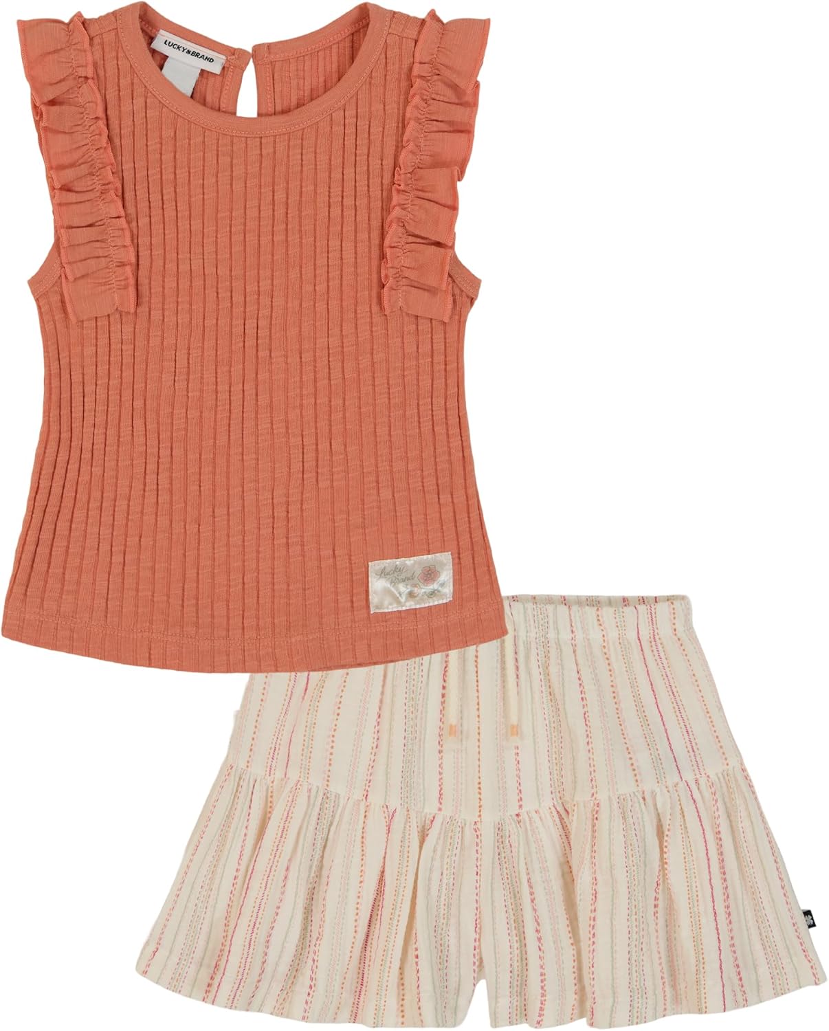 Lucky Brand girls 2pc Short Set