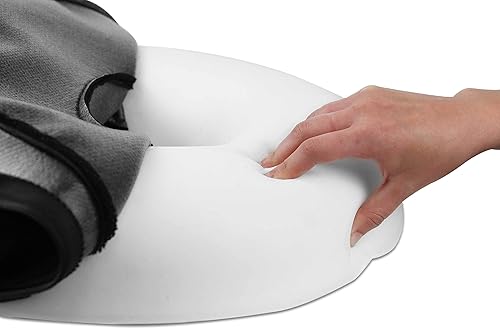 Miniatura 6 de KMINA - Almohada de dona para el dolor de coxis (16.7 x 16.7 x 3.5 pulgadas), cojines para sillas de ruedas, alivio de presión, almohadas para