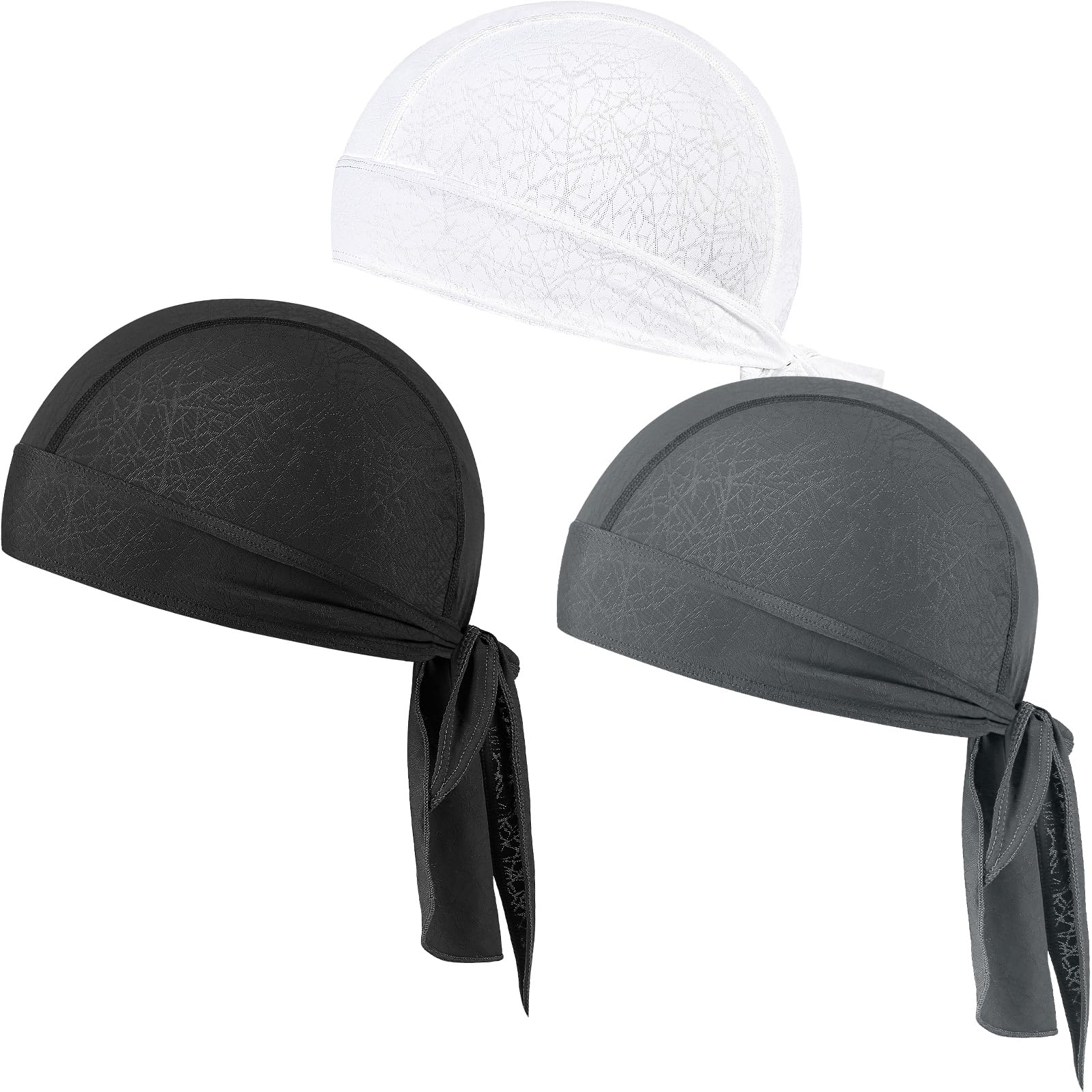 GXCROR Cooling Bandana Cap Sweat Wicking Helmet Liners Skull Caps Doo Rag for Motorcycle Bicycle Running Outdoor Work