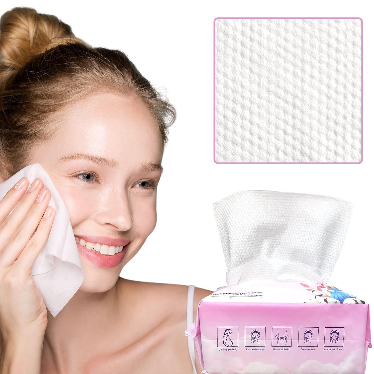APOR 100 Cotton Tissue Disposable Facial Tissue Wet & Dry