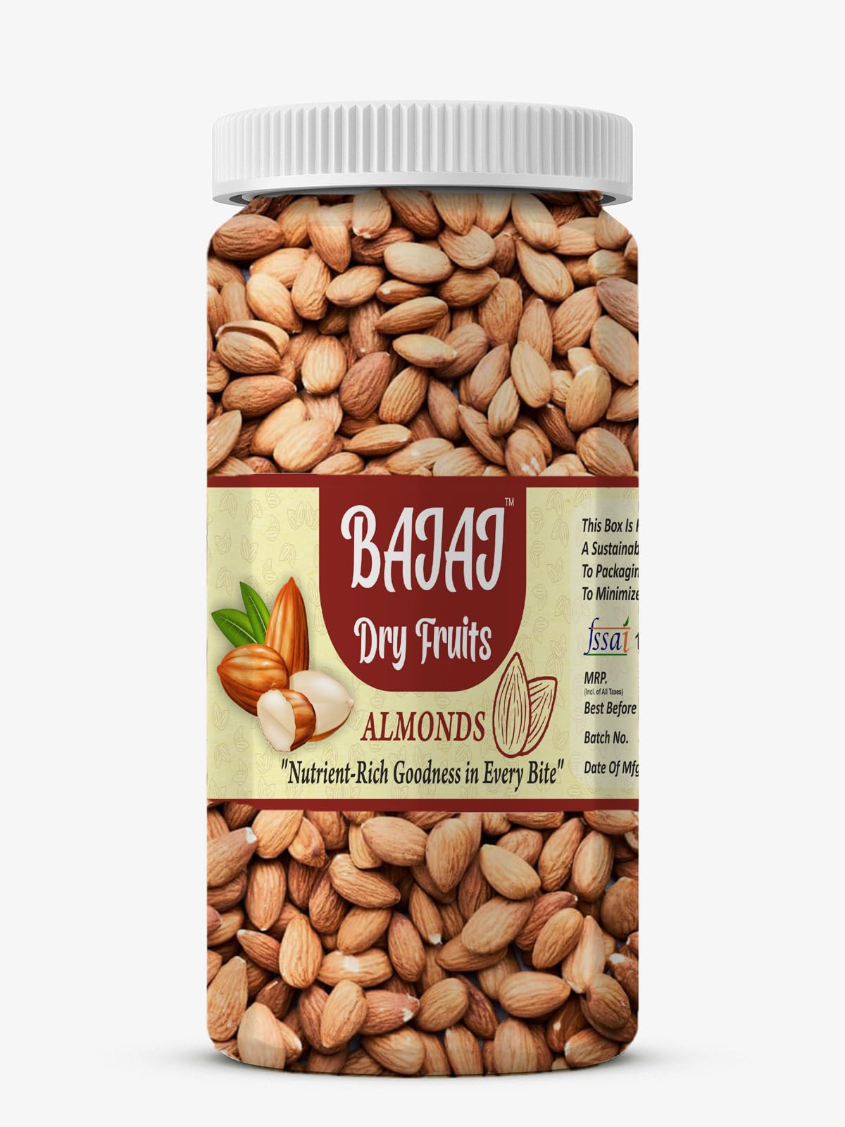 Bajaj Dry Fruits Premium Raw California Almonds Pack |Badam Giri | Nutritious & Delicious High in Fiber & Boost Immunity | Dry Fruits Real Nuts | Gluten Free (250gm) (B0D3LZWQFH) Amazon Price History, Amazon Price Tracker