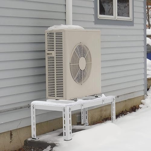 Miniatura 7 de GCGOODS Soporte de tierra, mini soporte dividido para mini split 9,000-18,000 BTU, soporte de condensador para sistemas de aire acondicionado sin