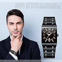 Vista 3 de Avaner Reloj cuadrado de acero inoxidable para hombre