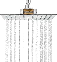 Filtered shower head, 10 inch rain shower head, make hard water softer, fixed shower head improves the condition of your skin and hair, integrated filter design
