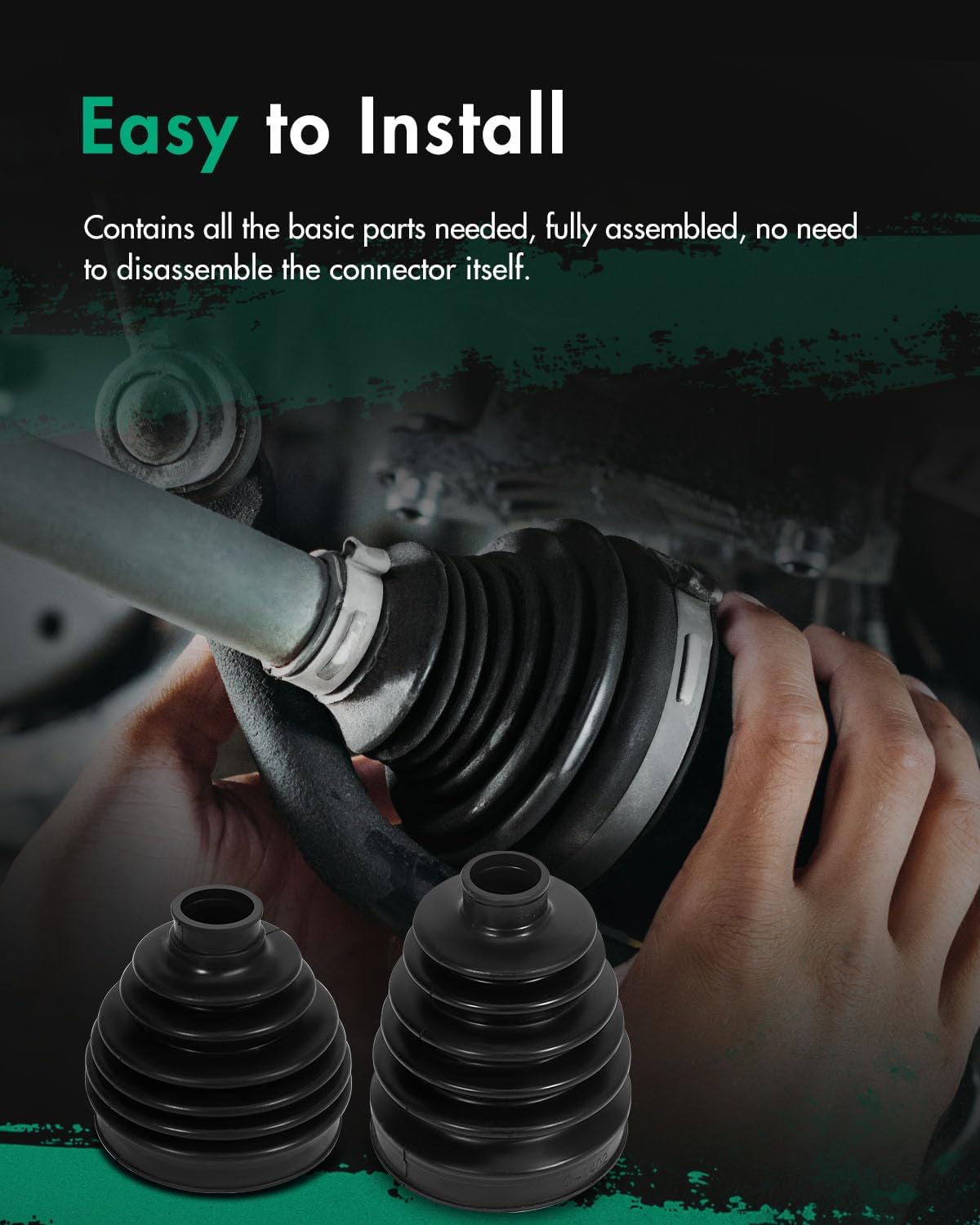 SCITOO CV Axle Boot Kit Front Pair Outer Inner cv joint fit 1999-2010 for Chevrolet Silverado 1500,2007 for Chevrolet Silverado 1500 Classic