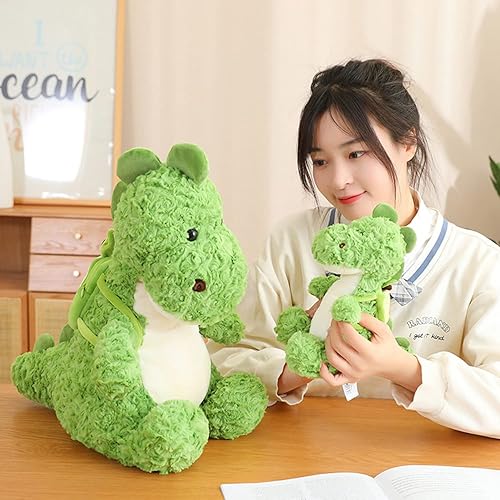 Miniatura 3 de Lindos animales de peluche suaves de dinosaurio, peluches de dinosaurio, almohada de dinosaurio para abrazar, muñeca de dinosaurio con mochila