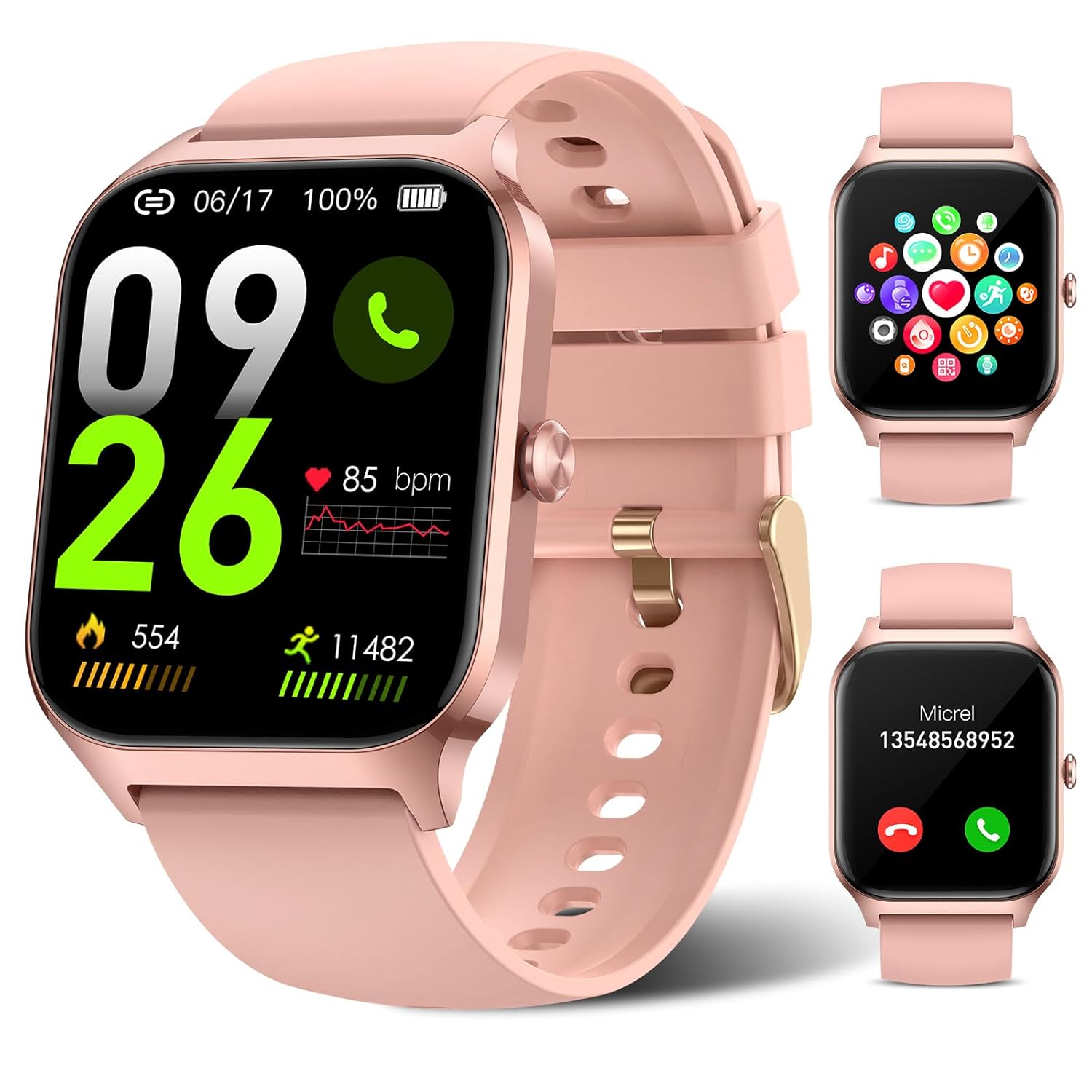 Smart Watch for Men Women Make Call Answer 1 85 with 20 Sport Modes Fitness Tracker Sleep Spo2