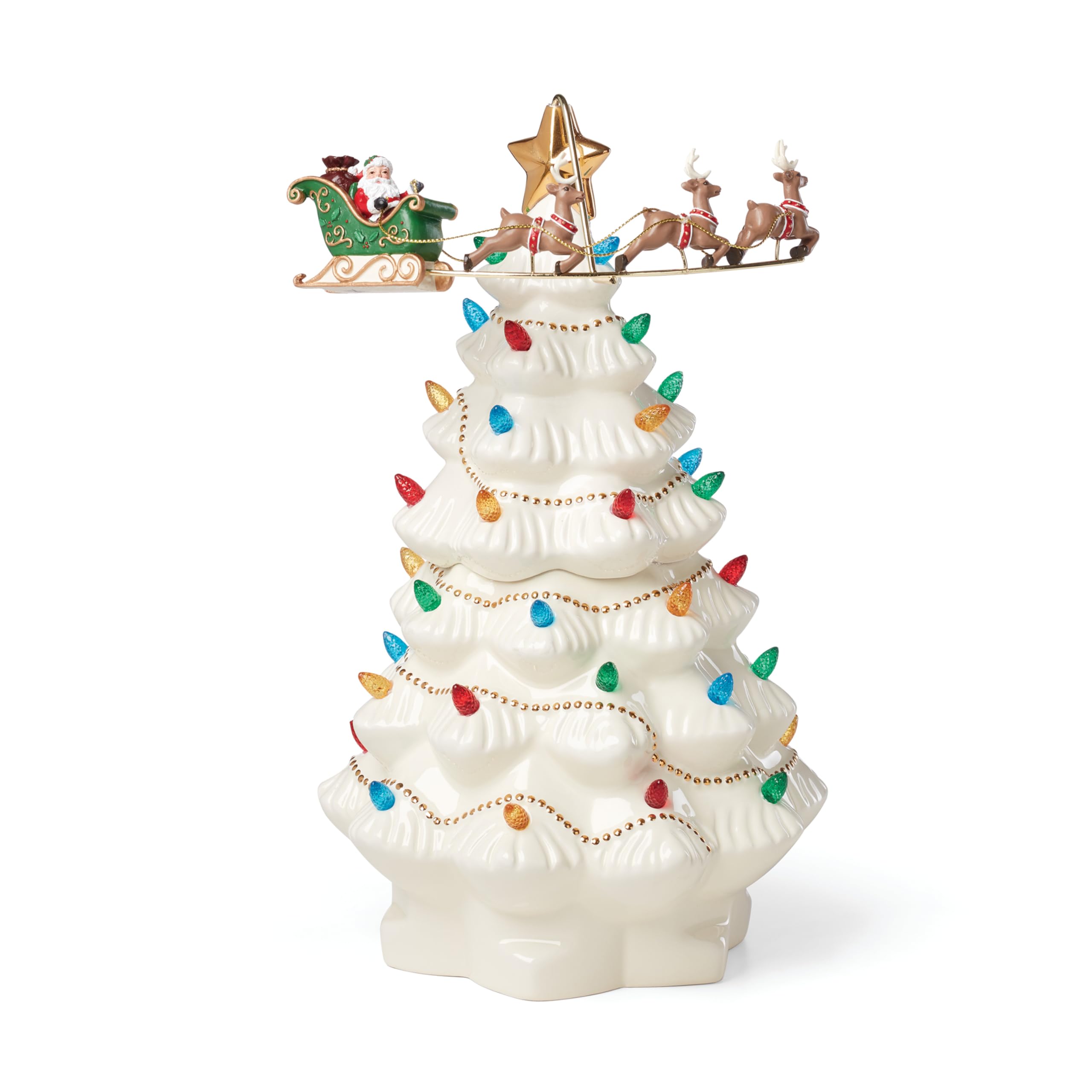 Lenox Decorazione Natalizia Babbo Natale In Porcellana Con 'Ho Ho Ho' - 9.5 Cm