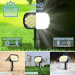 6 Pack Solar Spot Lights Outdoor Waterproof IP67, 28 LED 3 Modes d'éclairage Pleins feux sur le paysage, USB & Solaire lumières murales Illuminate Yard Garden House Garage pour le sentier extérieur Porch - Blanc froid