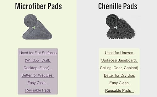 Miniatura 7 de Limpiador de fregona de pared de 85 pulgadas con mango largo, trapeador triangular giratorio para lavadora de techo, limpiador de ventana y