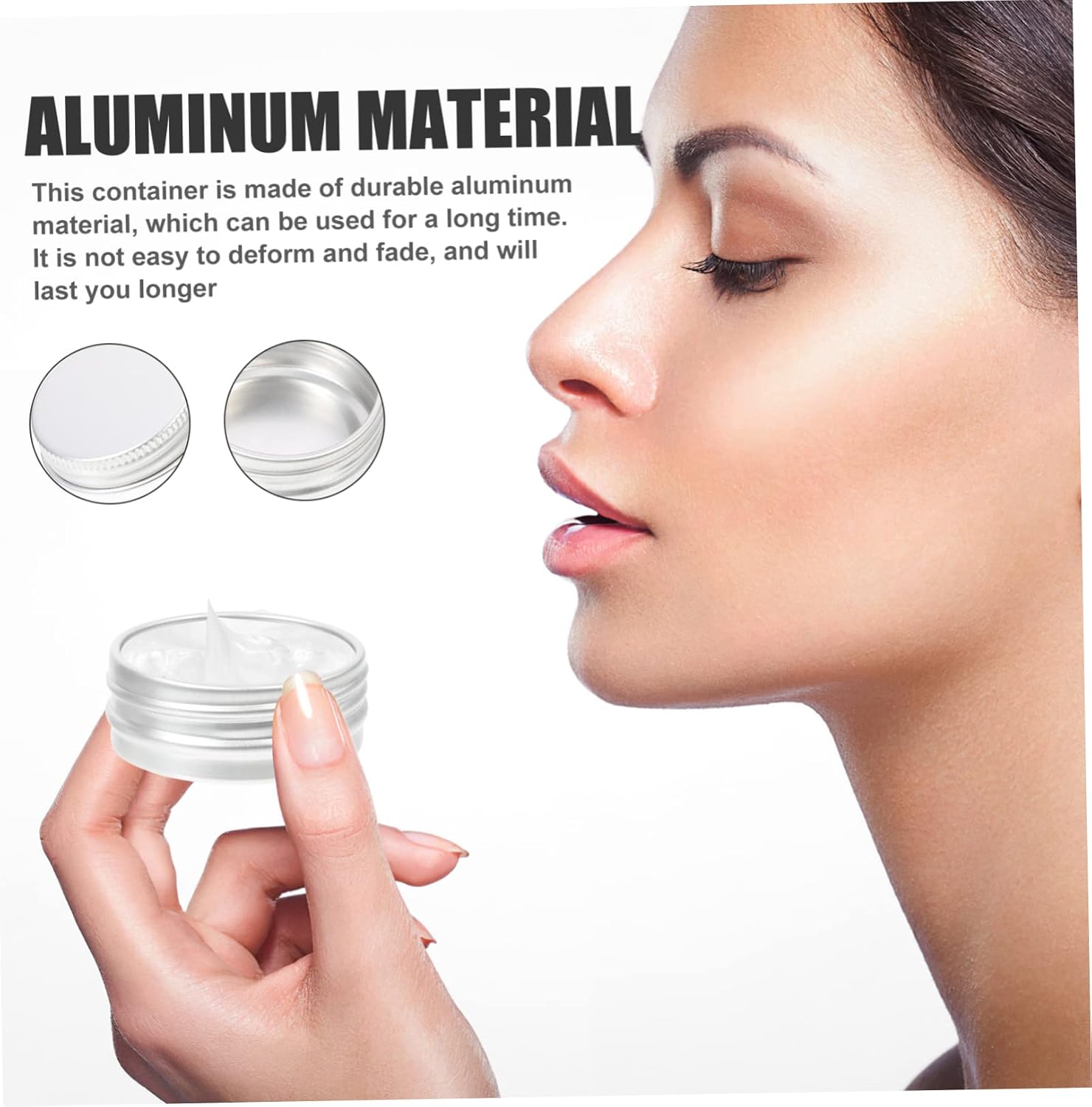 Ciieeo 48pcs Aluminum Tin Cans Small Empty Jars Screw Lid Portable Storage Containers for Kitchen Travel DIY