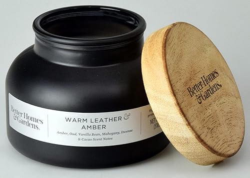 Miniatura 3 de BetterHomes&Gardens Better Homes and Gardens 81973 - Vela perfumada de 18 onzas, ámbar de cuero cálido, 2 unidades, 18 onzas (17.67 oz) x 2