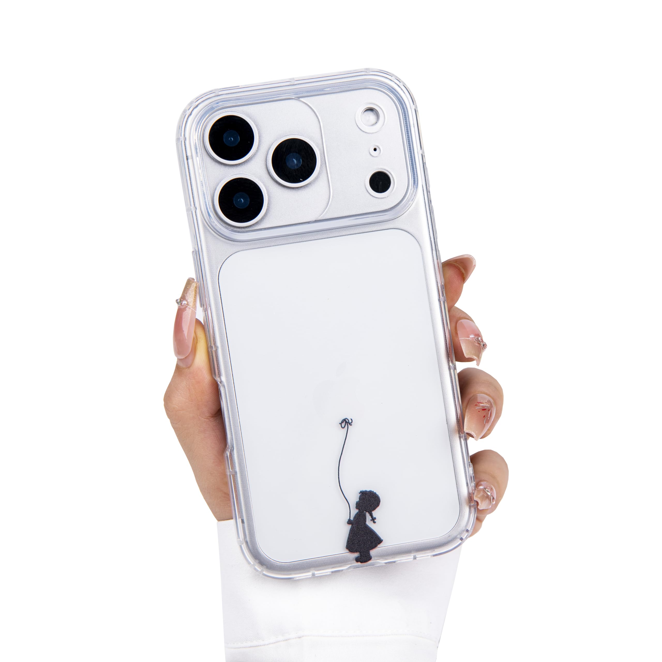 Einaily Hülle für iPhone 17 Case Crystal Clear Handyhülle Mode Chic Herz Muster Ultra Dünn Transparent Klare TPU Silikon Bumper Stoßfest Kratzfest Schutzhülle für iPhone 17 Slim Case Cover